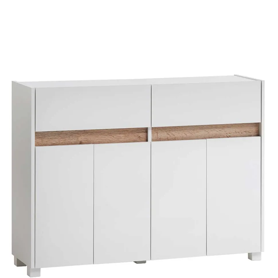 112x85x33 Skandi Flurkommode in Weiß - Etravia