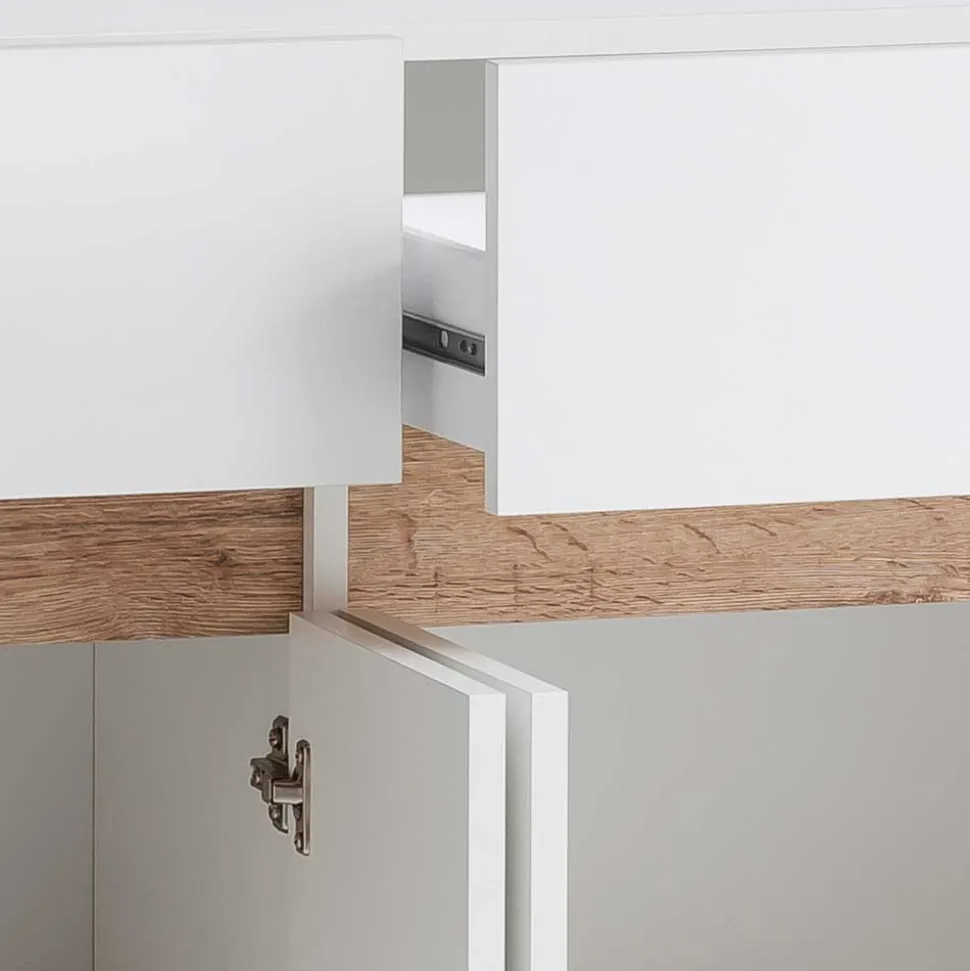 112x85x33 Skandi Flurkommode in Weiß - Etravia
