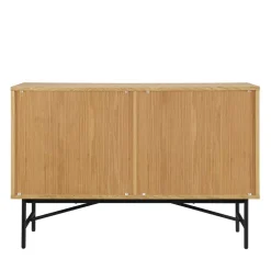 120x80x40 Skandi Kommode in Eiche und Schwarz - Piassona