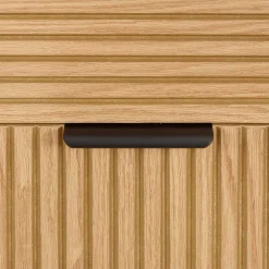 120x80x40 Skandi Kommode in Eiche und Schwarz - Piassona