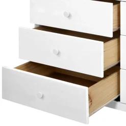 130x80x45 Skandi Kommode mit sechs Schubladen - Etrinas