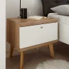 54x50x40 Skandi Nachtkommode mit Klappe - Cablos