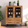 97x125x45 Skandi Vitrine mit vier Schubladen - Kerfa