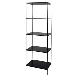 51x170x36 Stahlregal in Schwarz lackiert - Esbessa