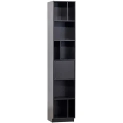 40x210x40 Standregal in Schwarz aus Kiefer - Niwidus