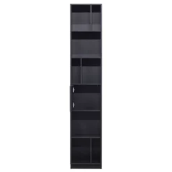 40x210x40 Standregal in Schwarz aus Kiefer - Niwidus