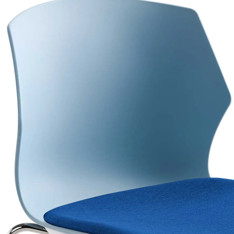 55x81x53 Stapel Stuhl in Blaugrau & Blau - Taly