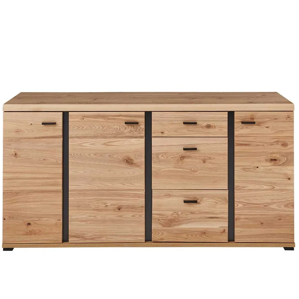 170x86x42 Teilmassives Sideboard mit Metallgriffen - Latenda