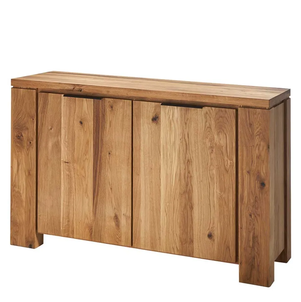130x8x45 Türen-Kommode aus geölter Wildeiche - Sympatia