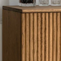 120x75x40 2-türige Kommode in Braun geölt - Maggiore