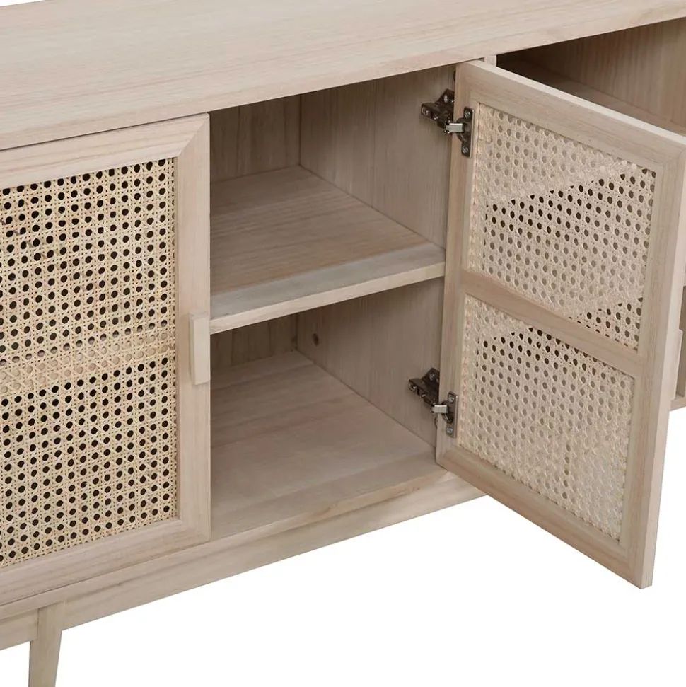 100x65x36 2-türige Kommode mit drei offenen Fächern - Oncinasa