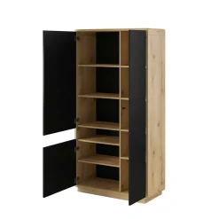 93x181x40 3-türige Schrank mit offenem Fach - Ilunas