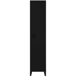 38x180x38 1-türiger Metallspind in Schwarz - Trio