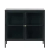 90x85x40 2-türiger Schrank aus Glas & Metall - Butoaie