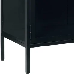 90x85x40 2-türiger Schrank aus Glas & Metall - Butoaie