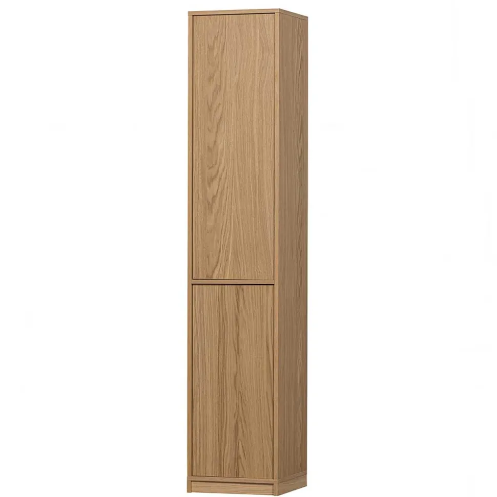 40x199x40 2-türiger Schrank in Eiche Furnier - Ewana