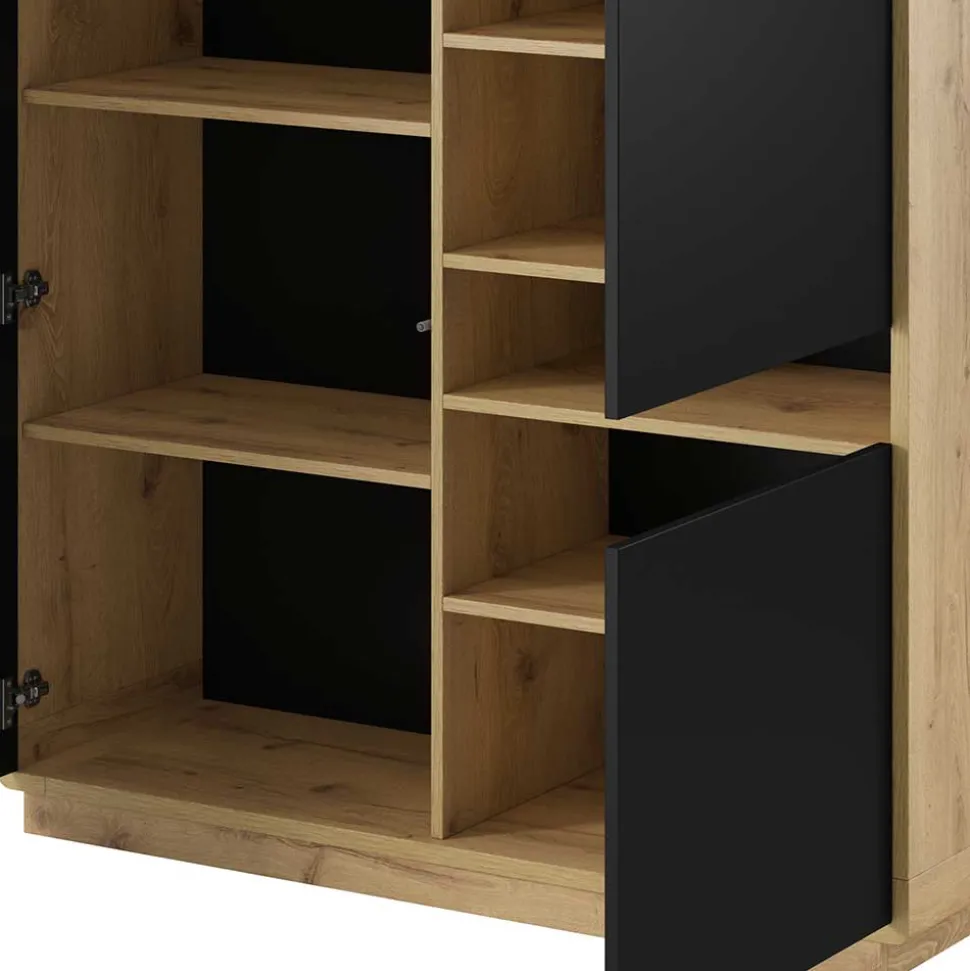 122x126x40 2-türiges Highboard mit Fach - Ilunas