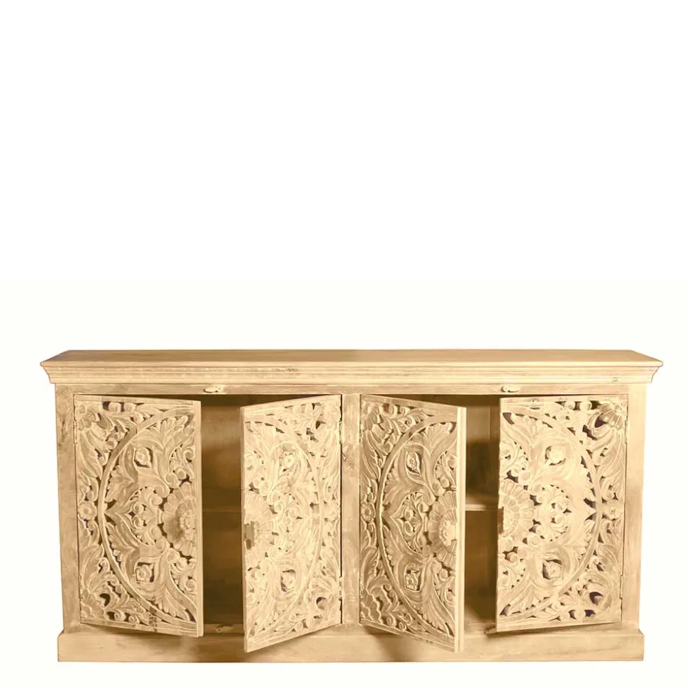 180x90x45 4-türiges Sideboard im Ethno Stil - Runiasa