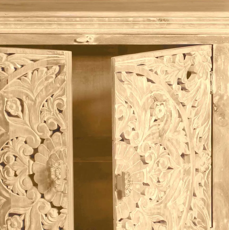 180x90x45 4-türiges Sideboard im Ethno Stil - Runiasa