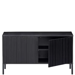 100x56x44 2-türiges TV Board in Schwarz - Gelvins