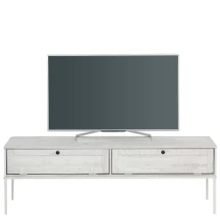140x45x40 TV Board aus Kiefer in Creme Weiß - Ejeliva