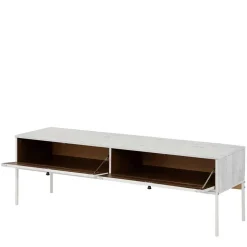 140x45x40 TV Board aus Kiefer in Creme Weiß - Ejeliva