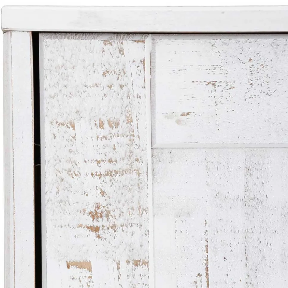 140x45x40 TV Board aus Kiefer in Creme Weiß - Ejeliva