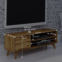 134x48x40 TV Element aus geölter Wildeiche - Eavy