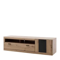 179x50x51 TV Element in Eichefarben & Grau - Larinca