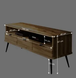 144x57x46 TV Kommode mit Fach - Casarius