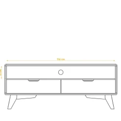 120x48x40 TV Lowboard im Mid Century Style - Diesta