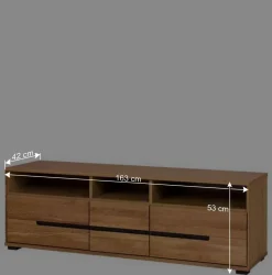 163x53x42 TV Lowboard mit 3 Schubladen - Sennya