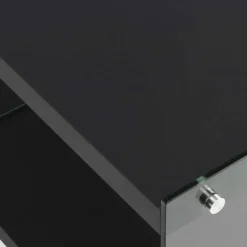 120x45x60 TV Regal in Schwarz lackiert - Voreno