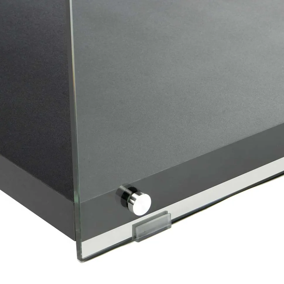 120x45x60 TV Regal in Schwarz lackiert - Voreno