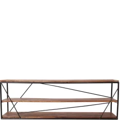 140x47x40 TV Tisch Regal aus Massivholz & Stahl - Offia