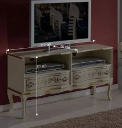 110x61x36 TV Unterschrank im Barockstil - Iviada