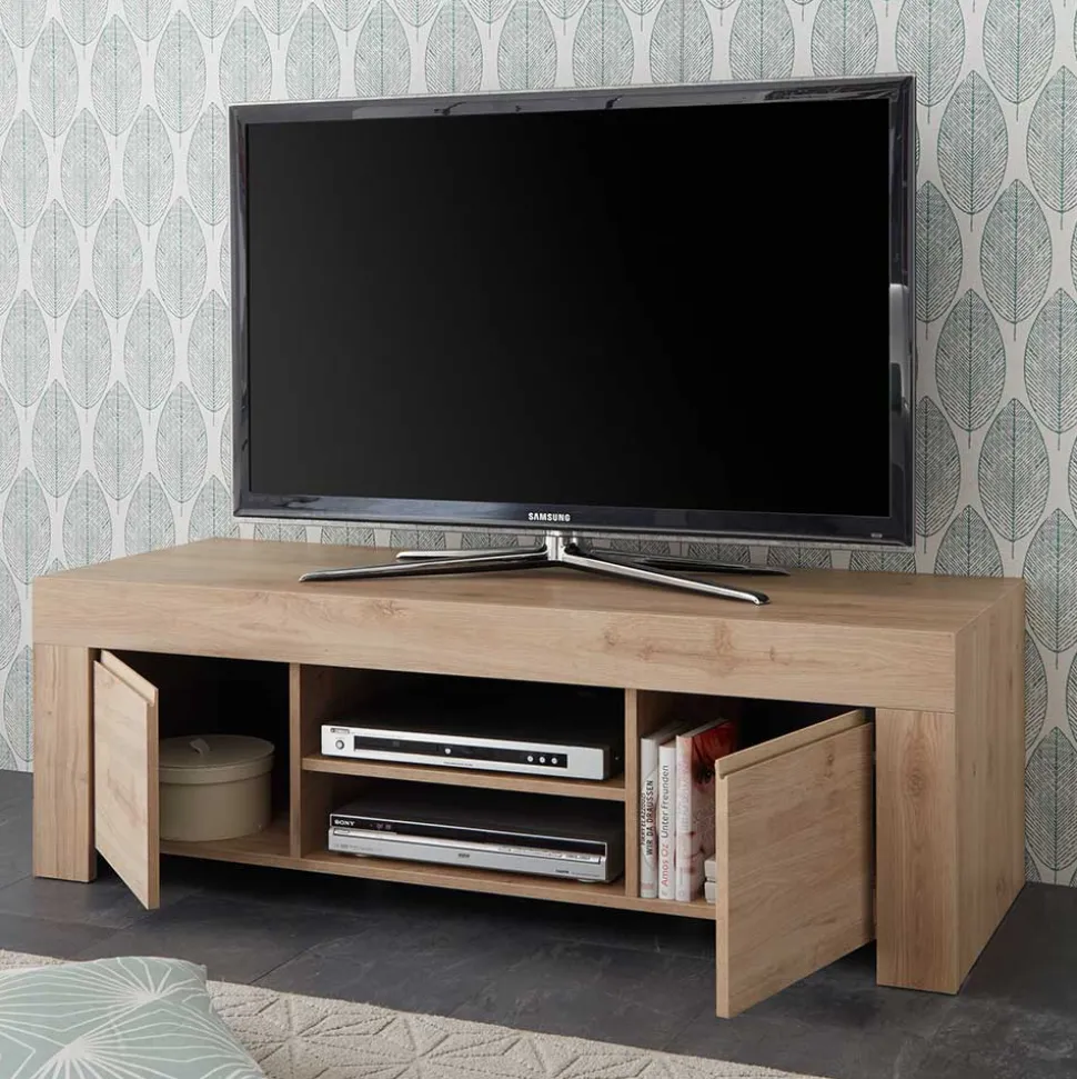 138x44x42 TV Unterschrank in Eichefarben - Karika