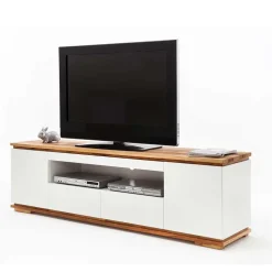 202x54x40 TV Unterschrank in Weiß & Asteiche - Vangels