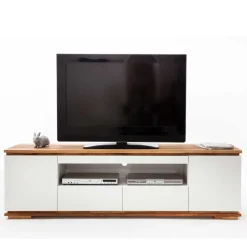 202x54x40 TV Unterschrank in Weiß & Asteiche - Vangels