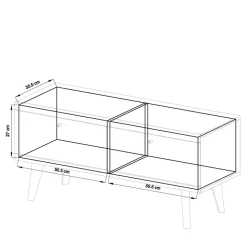 107x50x40 TV Unterschrank mit Klappfächern - Cablos