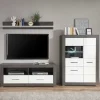 250x100x45 TV Wohnwand in Hochglanz - Istensa II (dreiteilig)