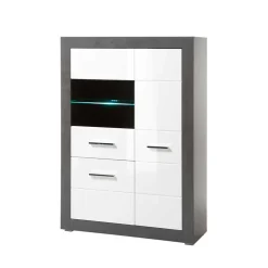250x100x45 TV Wohnwand in Hochglanz - Istensa II (dreiteilig)