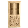 90x180x45 Vintage Holzvitrine mit Schnitzerei - Runiasa