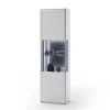 60x208x38 Vitrine in Weiß & Anthrazit - Hazime
