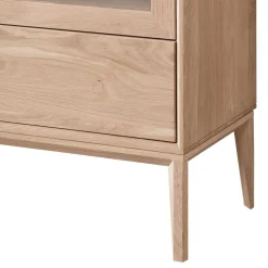 90x140x42 Vitrine mit Doppeltür und Schublade - Lamia