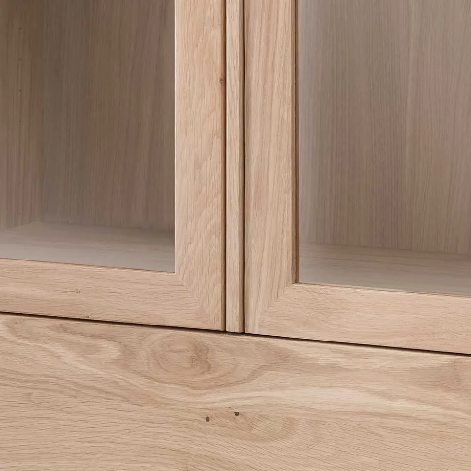 90x140x42 Vitrine mit Doppeltür und Schublade - Lamia