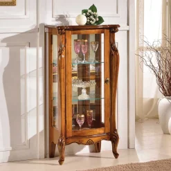 60x120x40 Vitrine mit Spiegel Rückwand - Carlenna II