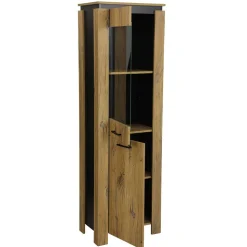60x190x38 Vitrinenschrank in Zinneiche NB - Traudarian