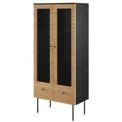 79x179x43 Vitrinenschrank mit Doppeltür - Piassona