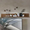 155x20x25 Wandboard in dunklem Eiche Dekor - Xindus
